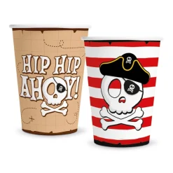 Piraat Bekers Hip Hip Ahoy 210ml 8st