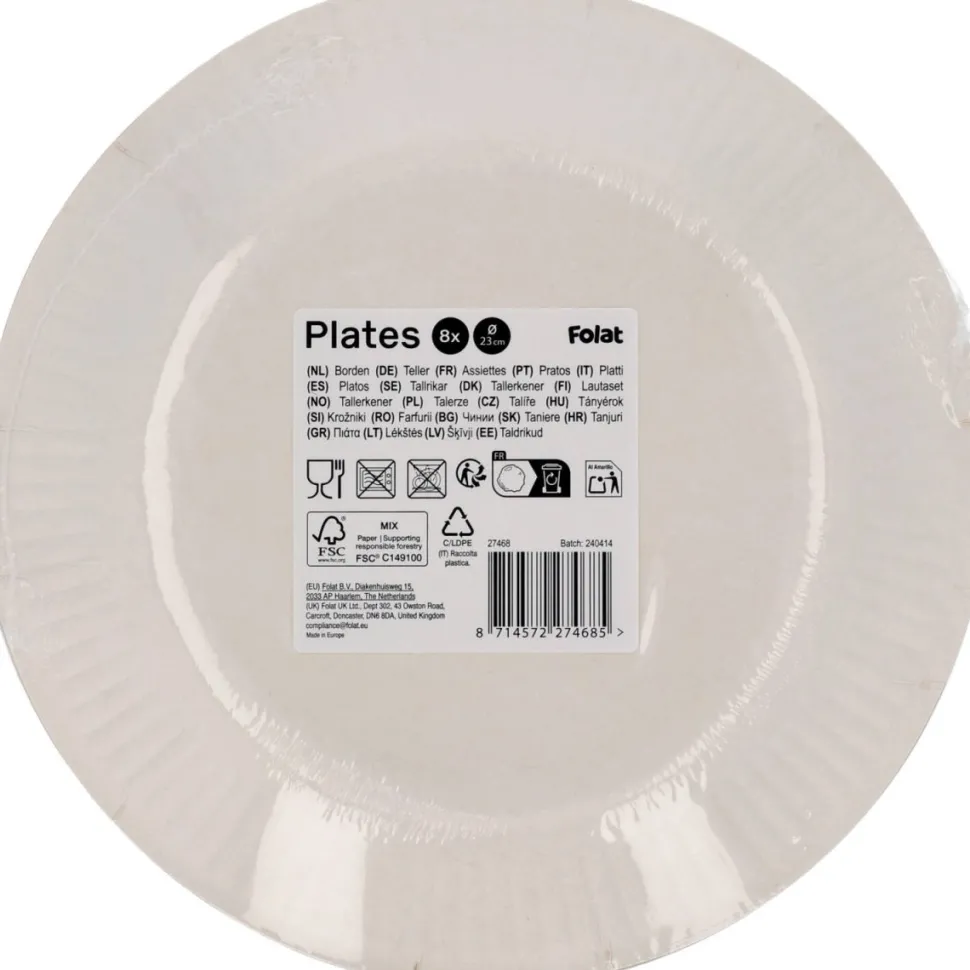 Piraat Borden 23cm 8st