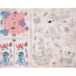 Piraat Placemats Met Activiteiten 40cm 6st