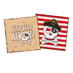 Piraat Servetten Hip Hip Ahoy 3 Laags 33cm 20st