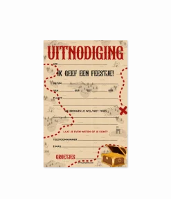 Piraat Uitnodigingen 16cm