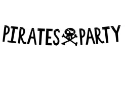 Piraten Slinger Pirates Party Zwart 1m