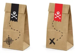 Piraten Uitdeelzakjes 18cm 6st