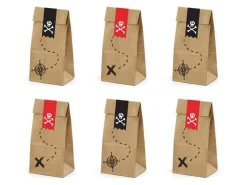 Piraten Uitdeelzakjes 18cm 6st