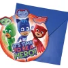 Pj Masks Uitnodigingen 6st