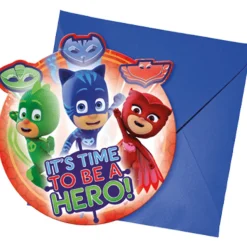 Pj Masks Uitnodigingen 6st
