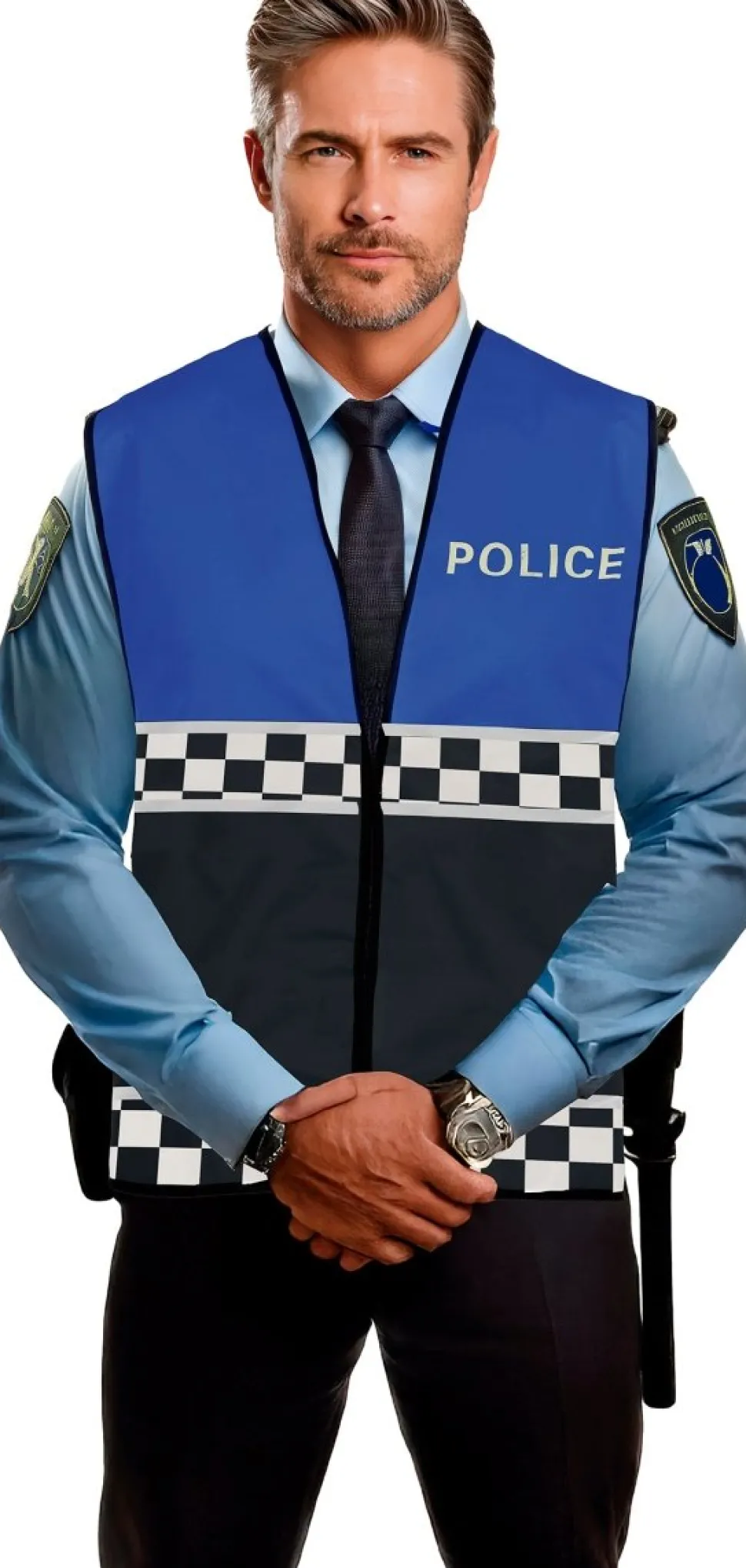 Politie Vest Zwart Blauw
