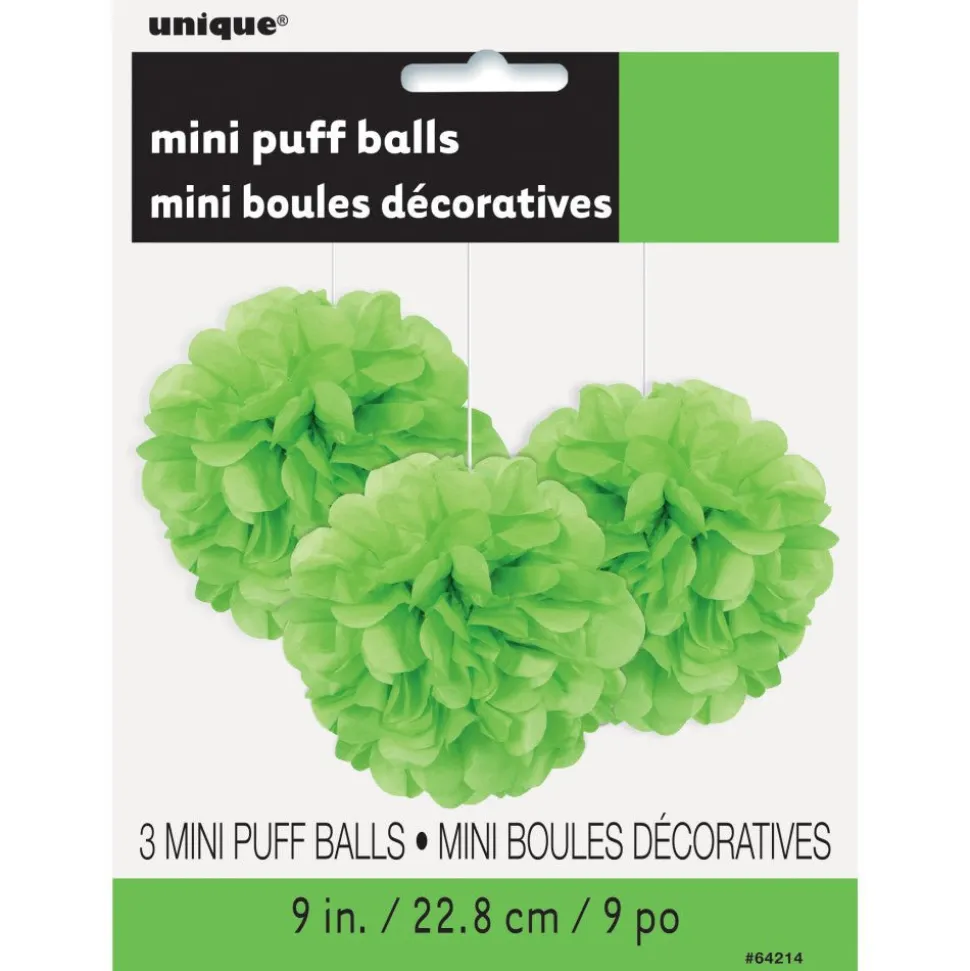 Pompon Lime Groen 20cm 3st