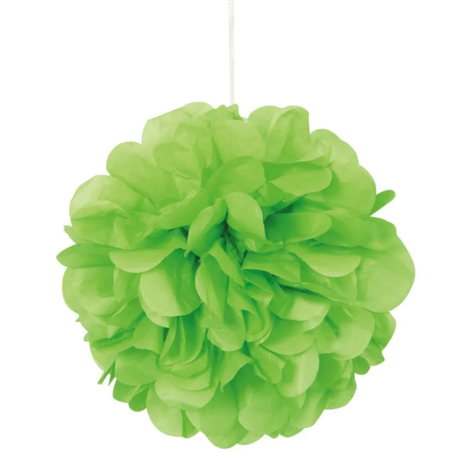 Pompon Lime Groen 20cm 3st