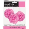 Pompon Roze 20cm 3st