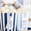 Popcorn Bakjes Blauw Mix 12,5cm 6st