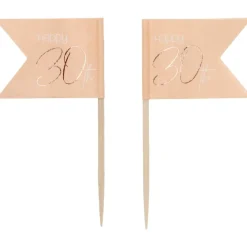 Prikkers 30 Jaar Rose Goud 6,5cm 36st
