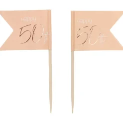 Prikkers 50 Jaar Rose Goud 6,5cm 36st