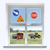 Raamsticker Bouw 5st