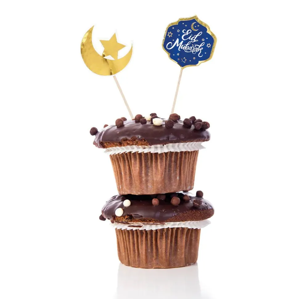 Ramadan Cocktailprikkers Eid Mubarak 12cm 12st