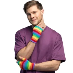 Regenboog Handschoenen Vingerloos
