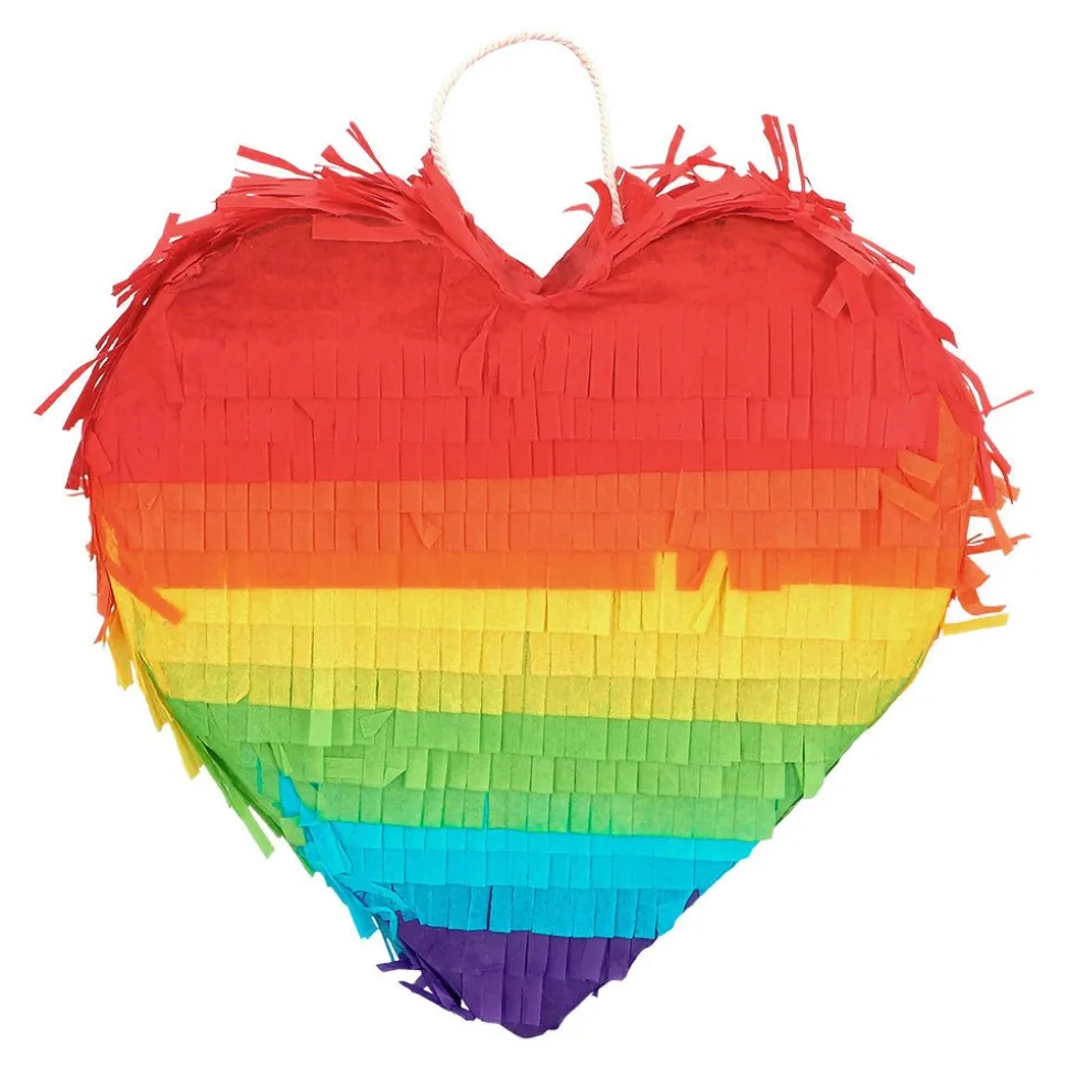 Regenboog Pinata Hart 20cm