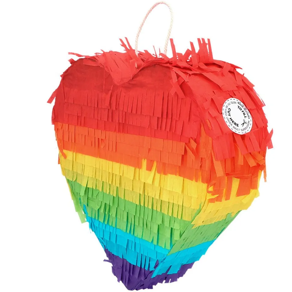 Regenboog Pinata Hart 20cm