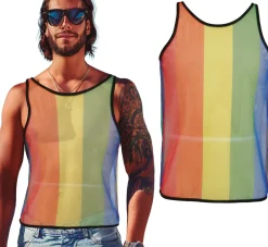 Regenboog Tanktop Mesh