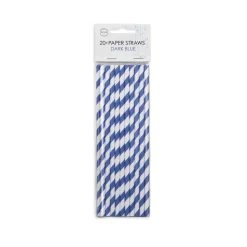 Rietjes Blauw Gestreept 19cm 20st