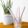 Rietjes Paars Gestreept 19cm 20st