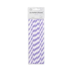 Rietjes Paars Gestreept 19cm 20st