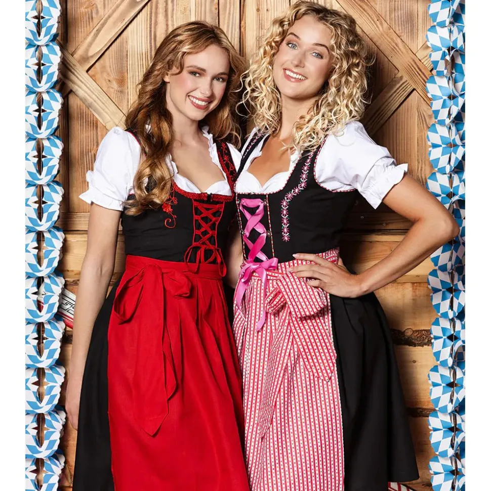 Rode Dirndl Jurk Oktoberfest Frau Fischer