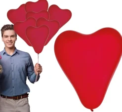Rood Hartjes Ballonnen 15cm 10st