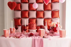 Rood Roze Popcorn Bakjes 15,5cm
