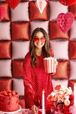 Rood Roze Popcorn Bakjes 15,5cm