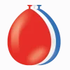 Rood Wit Blauwe Ballonnen 30cm 25st
