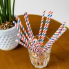 Rood Wit Blauwe Rietjes Karton 20st