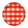 Rood Witte Borden Geruit 27cm 6st
