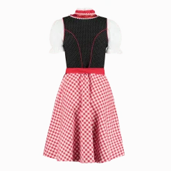 Rood Witte Dirndl Jurk Oktoberfest Dames Geruit