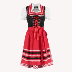 Rood Witte Dirndl Jurk Oktoberfest Dames Geruit