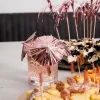 Rose Gouden Cocktailprikkers Parasol 10cm 10st