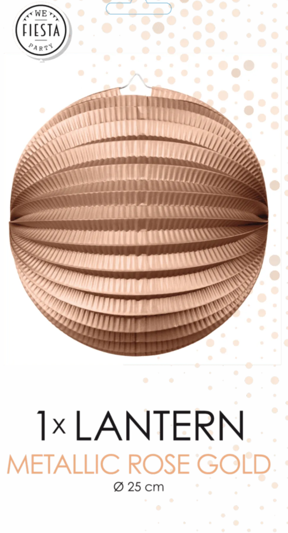 Rose Gouden Lampion Metallic 25cm