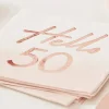 Rose Gouden Servetten 50 Jaar 16,5cm 16st