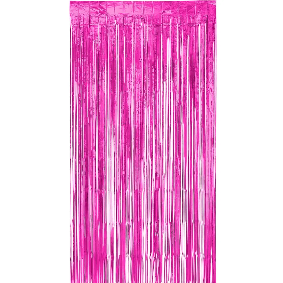 Roze Deurgordijn Metallic 2m