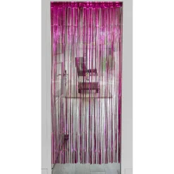 Roze Deurgordijn Metallic 2m