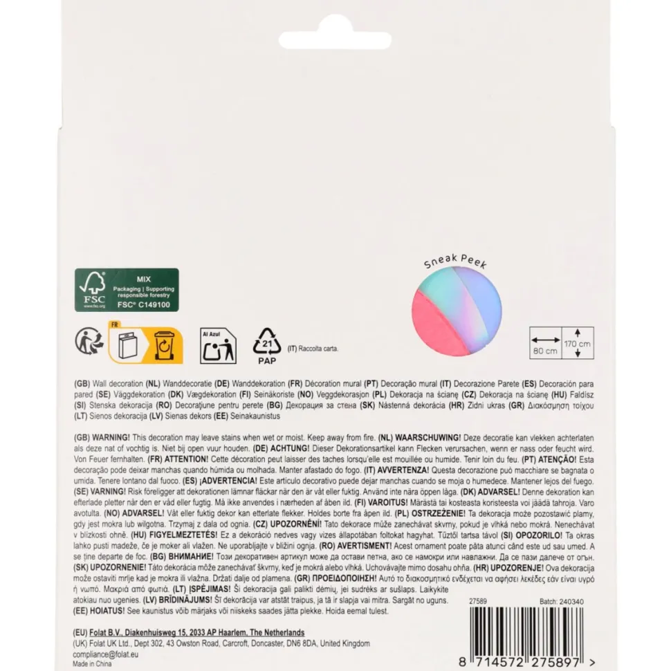 Roze Deurgordijn Zilver 1,7m