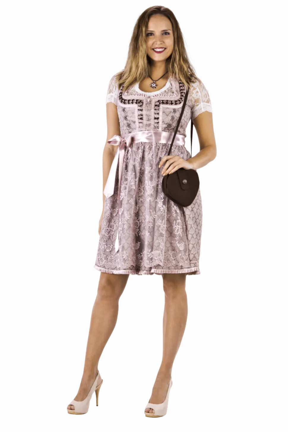 Roze Dirndl Jurk Oktoberfest Dames 2 Delig