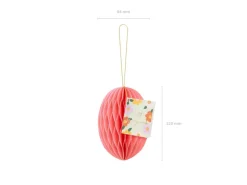 Roze Honeycomb Paasei 12cm
