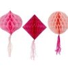 Roze Honeycombs 30cm 3st