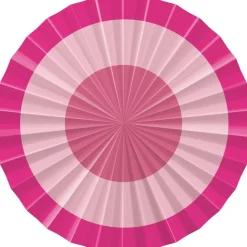 Roze Papieren Waaiers 35cm 3st