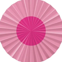 Roze Papieren Waaiers 35cm 3st