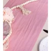 Roze Tafelloper Chiffon 3m