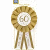 Rozet 60 Jaar Goud Wit 14cm