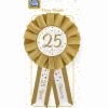 Rozet 25 Jaar Goud Wit 14cm
