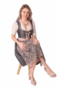 Roze Wit Creme Dirndl Jurk Oktoberfest Dames